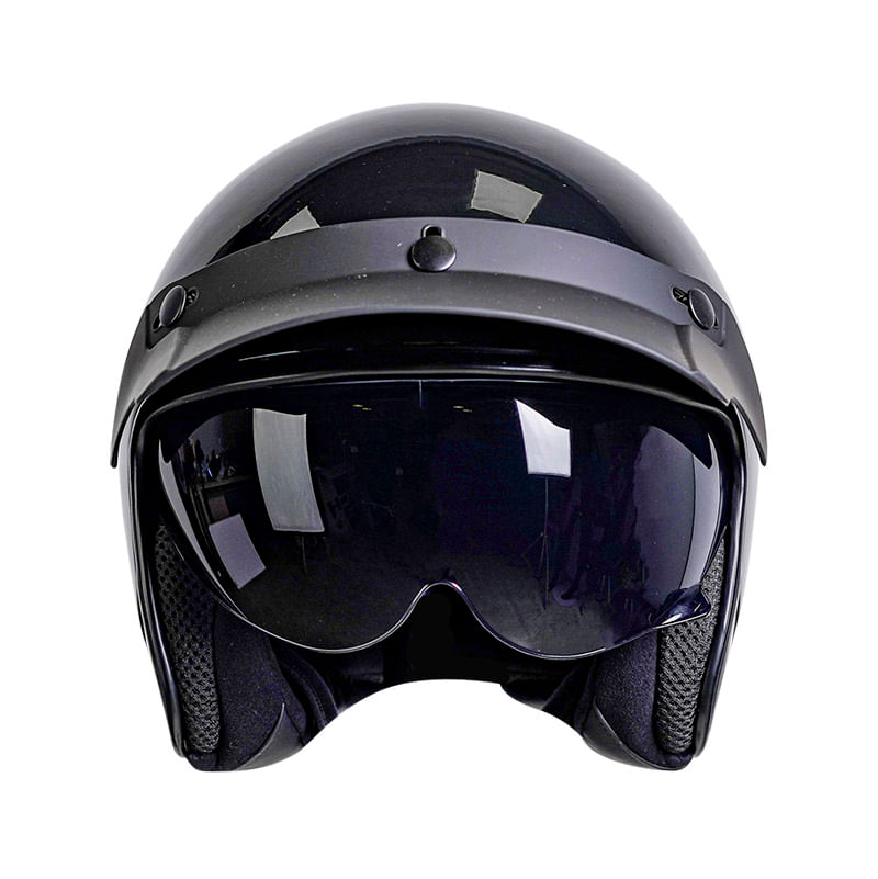 CASCO JET CON PANTALLA INTERIOR LS2 OF601 BOB LINES BLACK JEANS