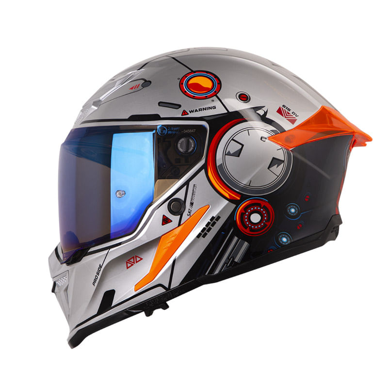 casco-integral-shaft-pro-shpro-615-dv-meckha-cromado-metalico-naranja-neon-humo-claro-iridium-azul