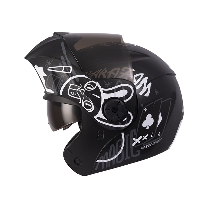 casco-abatible-ich-3110-magic-negro-blancogris-oscuro-humo