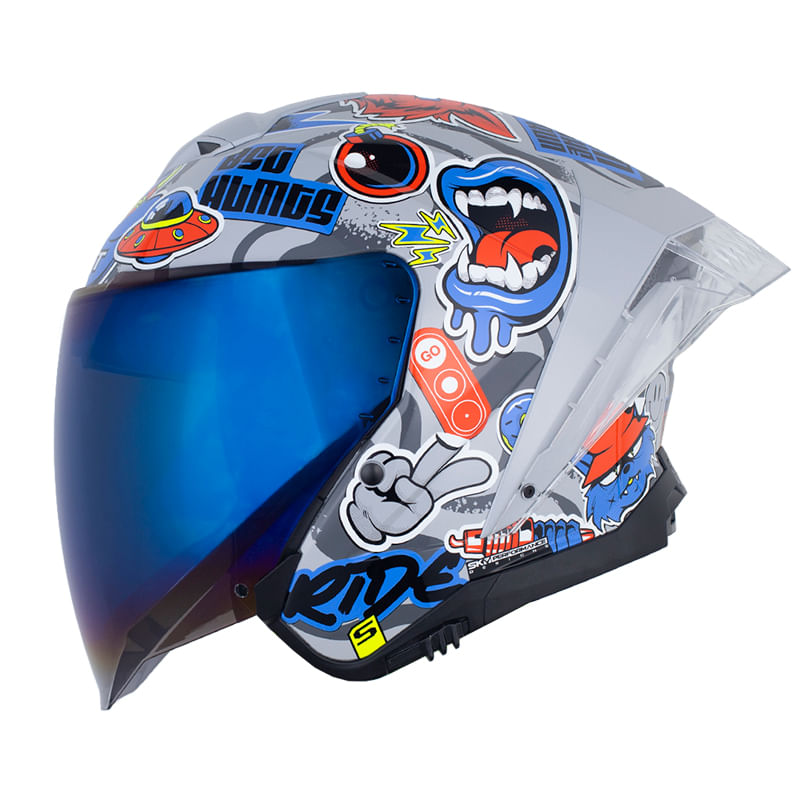 casco-abierto-shaft-sh-246-sp-new-stickers-gris-azul-humo-claro-iridium-azul