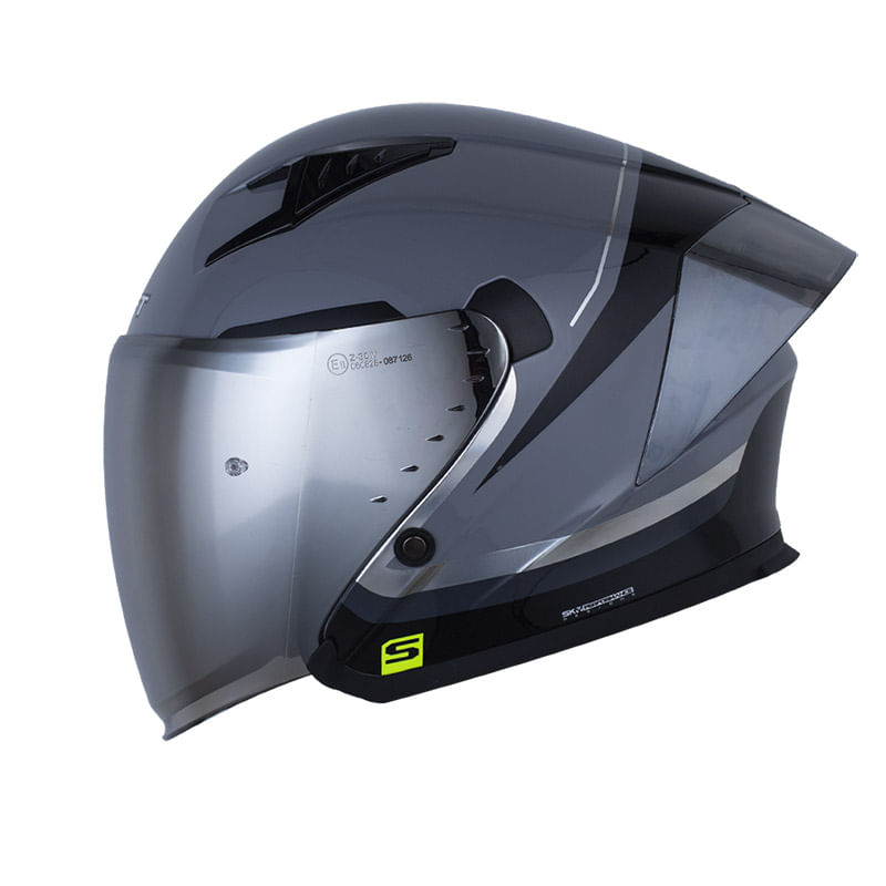 casco-abierto-shaft-sh-226-gt-crest-gris-oscuro-holografico-plateado-humo-claro-iridium-plateado