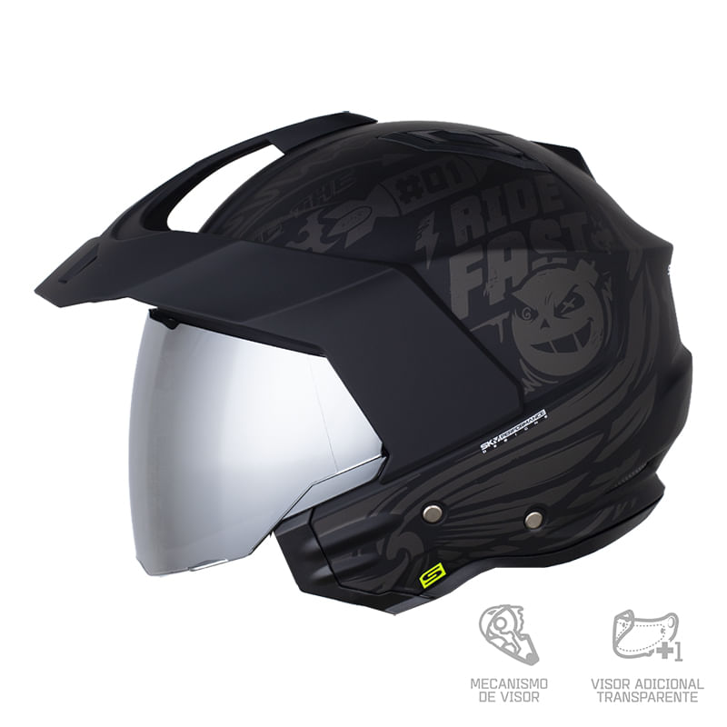 casco-abierto-shaft-227-trial-rush-negro-gris-oscuro-humo-iridium-plateado