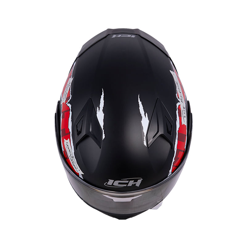casco-abatible-ich-3120-grinder-negro-rojo-oscurogris-claro-transparente
